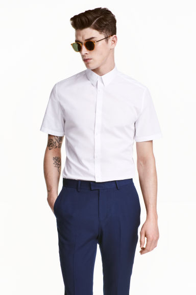 Short-sleeved Easy iron shirt